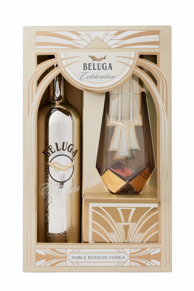 Coffret Vodka Beluga Celebration (70cl) + Verre