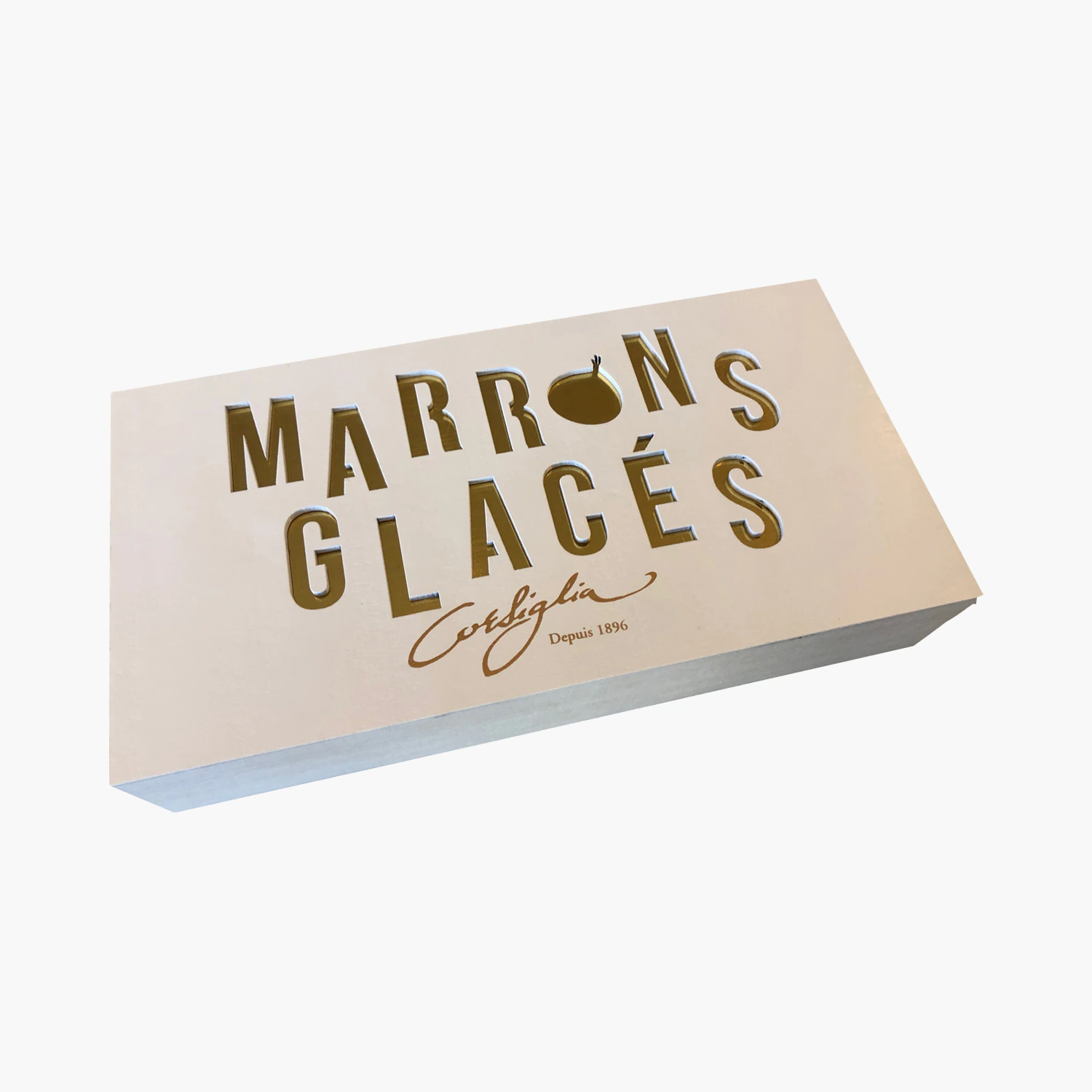 Marron Glacés - Entiers - Spécialité de Noël - En Boîte (140 Gr.) 