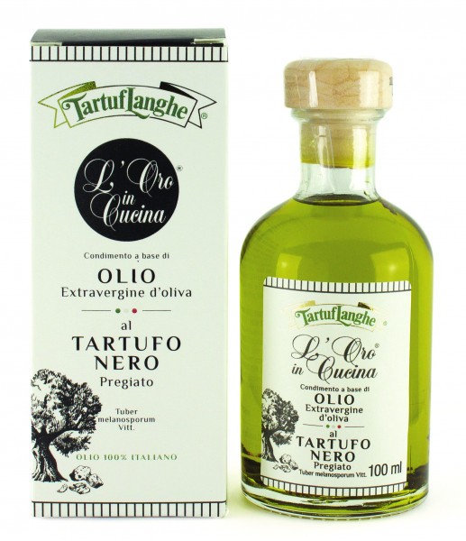 Olivenöl mit schwarzem Trüffel